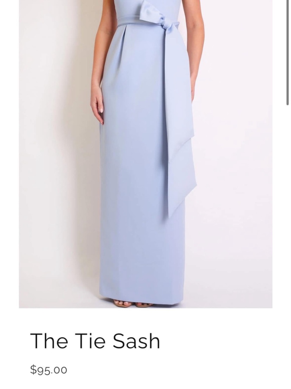 Camilyn Beth Amelia Matte Satin Maxi Dress in Light Blue — Women's Evening Gown - Picture 2 of 9